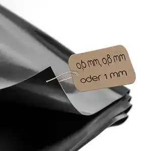Teichfolie BooGardi PVC schwarz (wurzelfest), 2m x 2m x 1,0mm