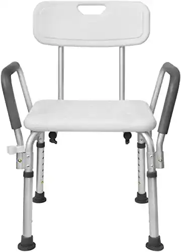 Duschstuhl MCTECH ® Rechteckig Duschhocker Höhenverstellbar