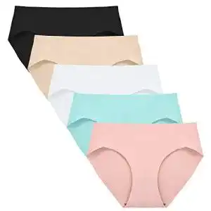Nahtlose Slips FallSweet Seamless Damen Slips High Cut, 5er Pack