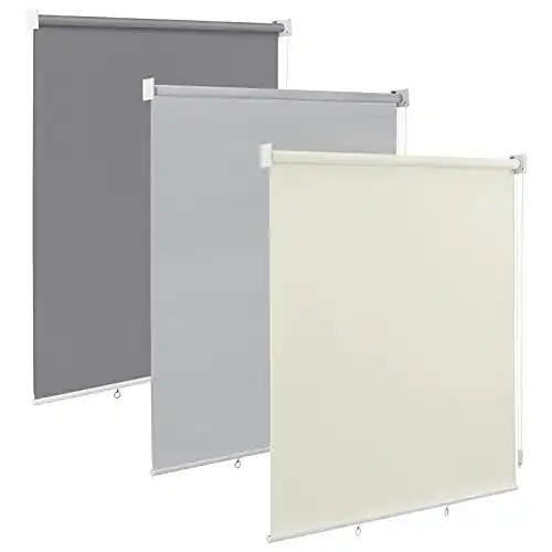 Senkrechtmarkise WOLTU Außenrollo Beige 100×140 cm