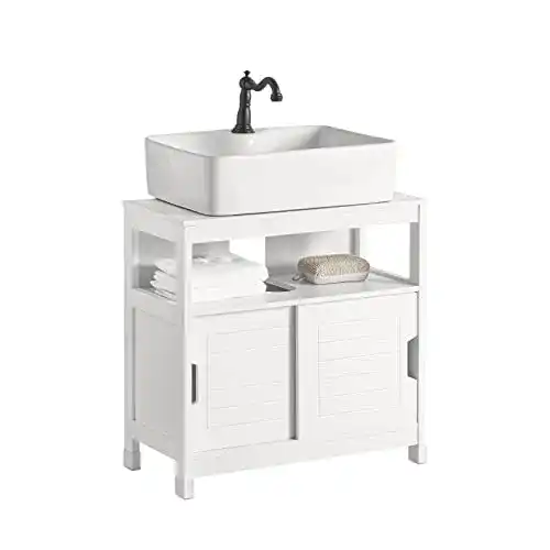 Waschbeckenunterschrank SoBuy ® FRG128-W mit Fußpolster