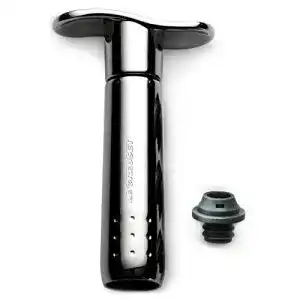 Weinpumpe LE CREUSET, Set inkl. 3 Verschlüssen, Black Metal