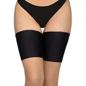 Oberschenkelband Annes styling elastisch, Satin gefütterter Silikon