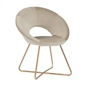 Stuhl Duhome Esszimmer Stoffbezug Samt mit Metallbeinen 439D
