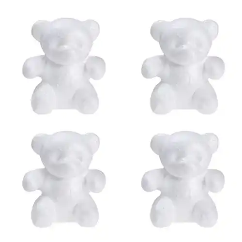 Styropor-Figuren Amosfun 4 Stück Styropor Figur Bär Schaum