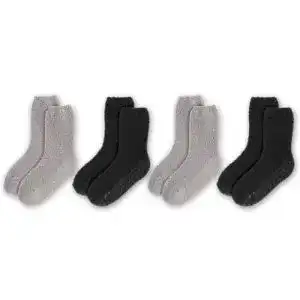 Kuschelsocken LA Active – 4 Paar – mit Antirutsch-Griffmuster