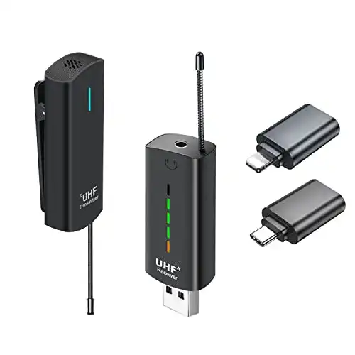 Ansteckmikrofon kabellos XIAOKOA es Mikrofon Handy USB-C