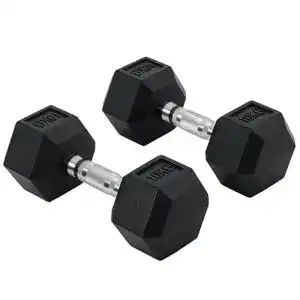 Hantel 10 kg HOMCOM Hexagon Kurzhanteln 2er Set Gusseisen