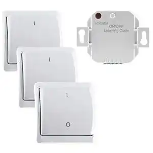 Funkschalter ChiliTec Funk-Schalter Pilota Casa 3x Funk-Wandschalter