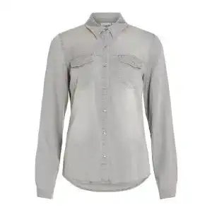 Jeanshemd Damen Vila VIBISTA Denim Shirt/SU-NOOS