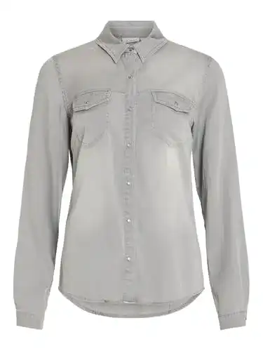 Jeanshemd Damen Vila VIBISTA Denim Shirt/SU-NOOS