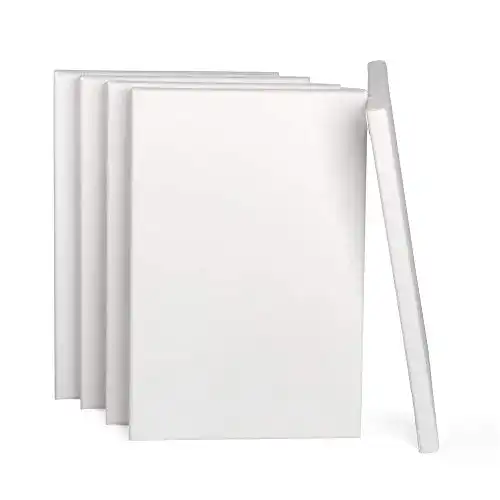 Keilrahmen ewtshop ® Leinwände mit , 100% Baumwolle, 5 Stück
