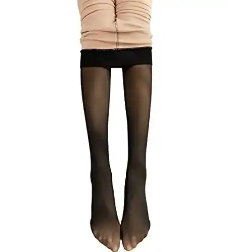 Thermo-Strumpfhose FEIFEI’S BOW doppelt gefüttert, Schwarz