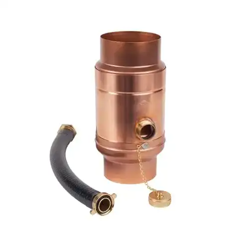 Regensammler Frank Bauelemente Kupfer, 100 mm mit Schlauch