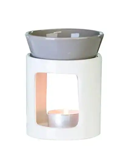 Duftlampe Casablanca Aromabrenner DUO aus Keramik weiß/grau