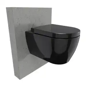 Bernstein-WC BERNSTEIN Wand-WC NT2038 Schwarz, Spülrandlos