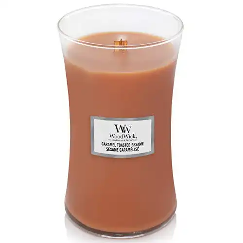 Duftkerzen WoodWick, große Duftkerze in Sanduhrglas