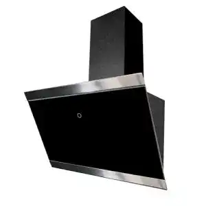 Dunstabzugshaube respekta kopffreie Schräghaube schwarz 60 cm