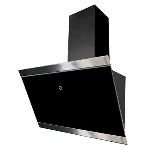 Dunstabzugshaube respekta kopffreie Schräghaube schwarz 60 cm