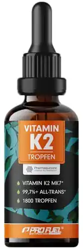 K2-Tropfen ProFuel Vitamin K2 Tropfen hochdosiert 1800x (50ml)