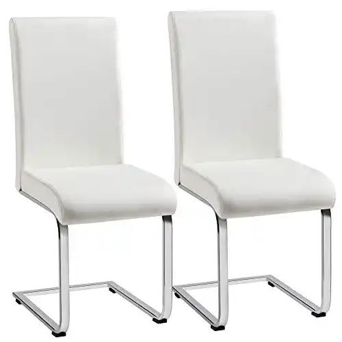 Schwingstuhl Yaheetech Esszimmerstühle 2er Set, Kunstleder