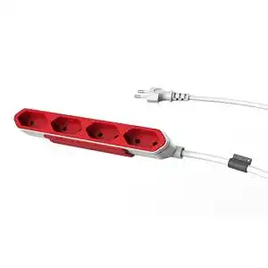 schmale Steckdosenleiste Dr. Bott PowerBar, 2-pin Reiseadapter
