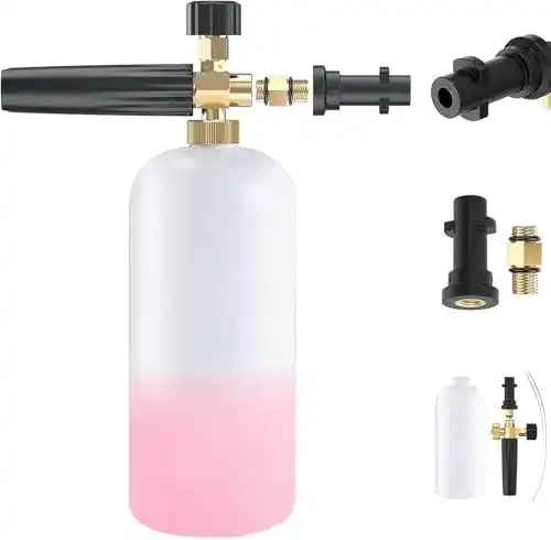 Schaumsprüher Einstellbar Schaumlanze, 1L Schaumkanone Schaumdüse