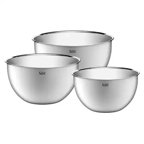 Rührschüssel (Edelstahl) Silit Küchenschüssel-Set 3-teilig, stapelbar
