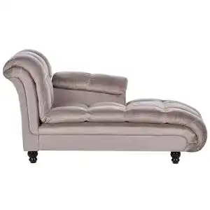 Récamiere Beliani Chaiselongue Taupe linksseitig LORMONT