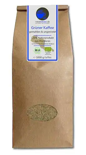 Grüner Kaffee Rohebohnen bio gemahlen – Honduras