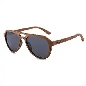 Holz-Sonnenbrille WOODONLY Pilotenbrille Holz Polarisiert
