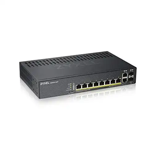 8-Port-Switch ZyXEL Gigabit Ethernet Smart-Managed PoE+