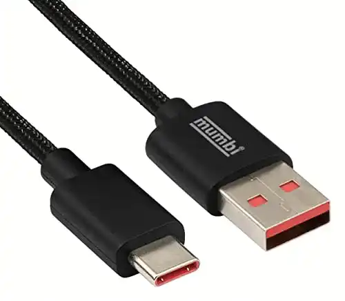 USB 2.0 auf USB-C mumbi Black Line USB Kabel USB A auf USB C