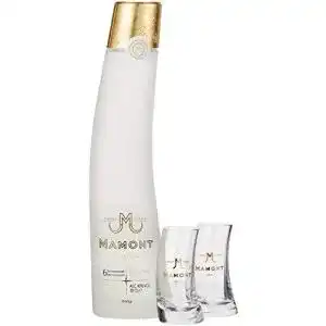 Russischer Wodka Mamont Vodka Mamont Wodka mit 2 Gläsern
