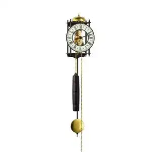 Pendeluhr Hermle Wanduhr, Schmiedeeisen, Schwarz