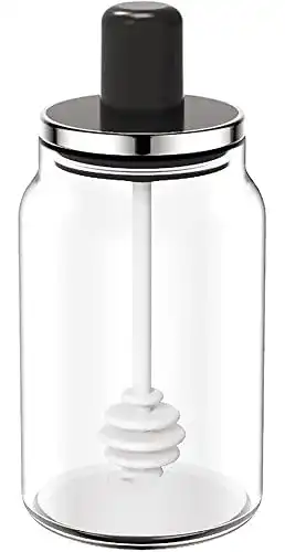 Honigglas XiaoShenLu Glas-Honigtopf mit Löffel transparent