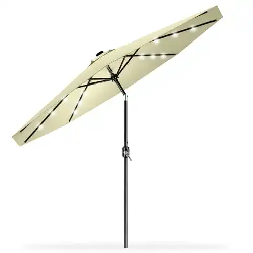 Sonnenschirm mit LED HENGMEI 300cm ALU Sonnenschirm