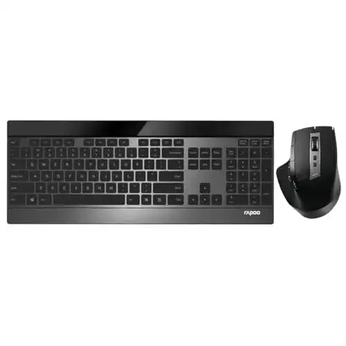 Rapoo-Tastatur Rapoo 9900M kabelloses Tastatur-Maus-Set