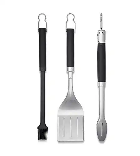 Weber-Grillbesteck Weber 6764 Premium Grillbesteck 3-teilig
