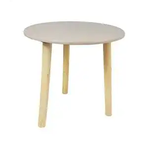 Beistelltisch Spetebo Deko Holz Tisch 30×30 cm, Taupe