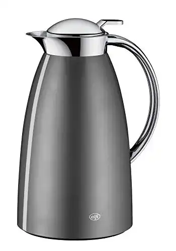 Isolierkanne 1 Liter alfi Thermoskanne Gusto, Edelstahl grau