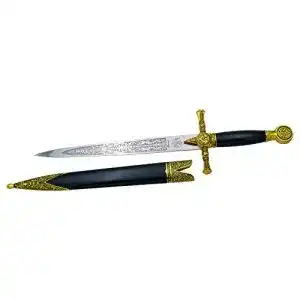 Dolch Amont Freimaurer 15035, mit goldenem Knopf und Schutz