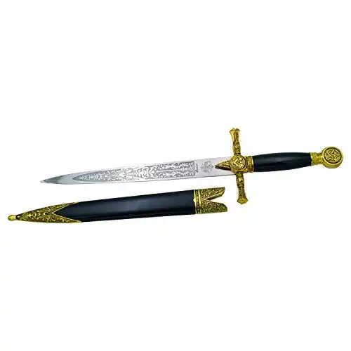 Dolch Amont Freimaurer 15035, mit goldenem Knopf und Schutz