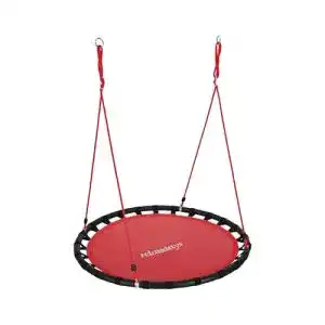 Nestschaukel Relaxdays , rot , runde Hängeschaukel, für Kinder