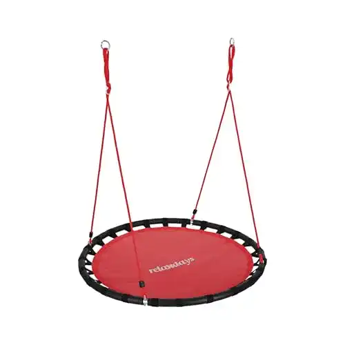 Nestschaukel Relaxdays , rot , runde Hängeschaukel, für Kinder
