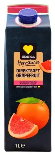 Grapefruitsaft Edeka Grapefruit Direktsaft mit Fruchtfleisch, 8er Pack