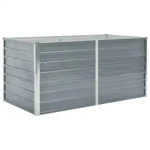 Hochbeet vidaXL 160 x 80 x 77 cm Verzinkter Stahl Grau