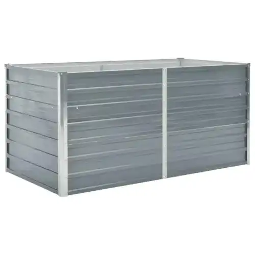 Hochbeet vidaXL 160 x 80 x 77 cm Verzinkter Stahl Grau