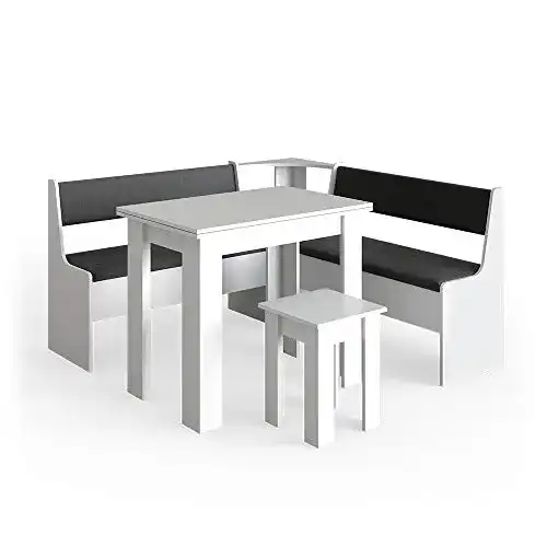 Eckbankgruppe Vicco Roman, Weiß, 150x150cm