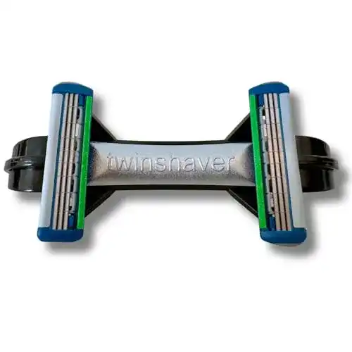 Körperrasierer twinshaver Glatzen Rasierer + 4 Ersatzklingen